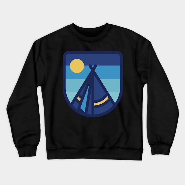 Camp Tent Crewneck Sweatshirt by quilimo